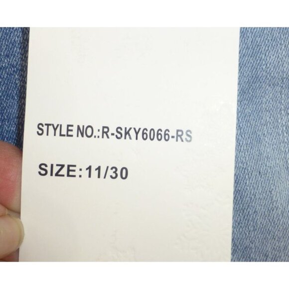 Sky Premium Collection Low Rise Flare Embroidered Skull & Floral Denim Jeans 11/ - Picture 7 of 15